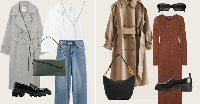 5 Trench-Coat-and-Loafer Outfits I will Dwell in This Spring