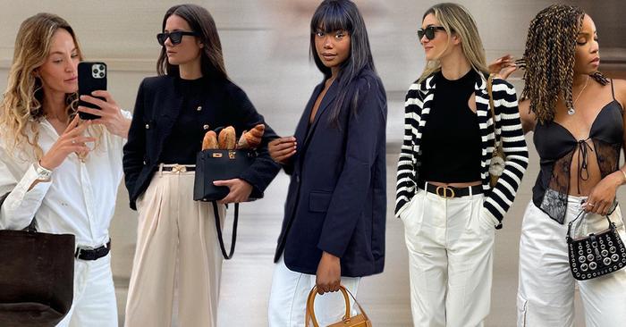French and Italian Women Swear By White Trousers